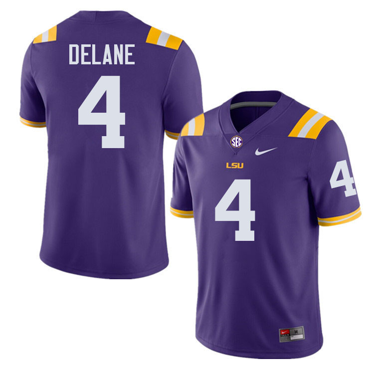 #4 Mansoor Delane LSU Tigers Jersey,Louisiana State University Tigers Football Jersey-Purple